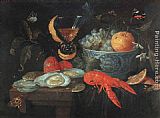 Famous Life Paintings - Still Life with Fruit and Shellfish
